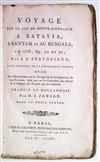 TRAVEL  STAVORINUS, JOHAN SPLINTER. Voyage par le Cap de Bonne-Espérance à Batavia, à Bantam et au Bengale.  1798